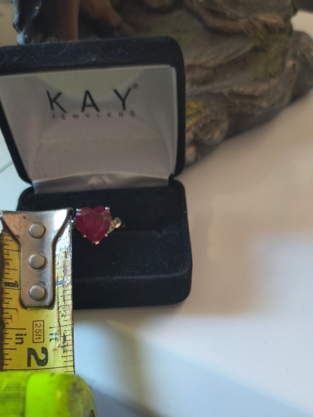 Red Lab Grown Ruby Ring - Picture 3 of 5